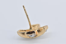 Load image into Gallery viewer, Sterling Silver Gold Plated Diamond X Criss Cross Single Stud Earring