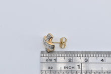 Load image into Gallery viewer, Sterling Silver Gold Plated Diamond X Criss Cross Single Stud Earring