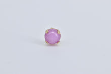 Load image into Gallery viewer, 14K Vintage Syn. Pink Sapphire Single Stud Earring Yellow Gold