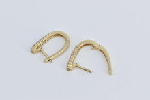 Load image into Gallery viewer, 14K 0.32 Ctw Diamond Oval Fashion Hoop 15.8mm Earrings Yellow Gold