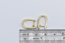 Load image into Gallery viewer, 14K 0.32 Ctw Diamond Oval Fashion Hoop 15.8mm Earrings Yellow Gold