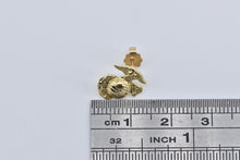 Load image into Gallery viewer, 14K United States Marine Corps USMC Single Stud Earring Yellow Gold