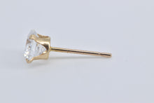 Load image into Gallery viewer, 10K Round Solitaire Classic Single CZ Stud Earring Yellow Gold