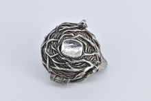 Load image into Gallery viewer, Sterling Silver Ornate Birds Nets Felt Lined Trinket Box