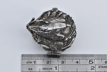 Load image into Gallery viewer, Sterling Silver Ornate Birds Nets Felt Lined Trinket Box