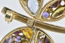 Load image into Gallery viewer, 14K Rainbow Stone Encrusted Dragonfly Statement Pin/Brooch Yellow Gold
