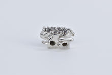 Load image into Gallery viewer, 14K Encrusted Frog Toad Slide Bracelet Charm/Pendant White Gold