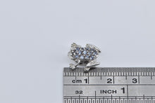 Load image into Gallery viewer, 14K Encrusted Frog Toad Slide Bracelet Charm/Pendant White Gold