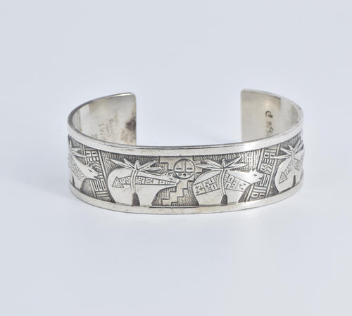 Sterling Silver Roderick & Marilyn Tenorio Kewa Fetish Bear Bracelet 6.75