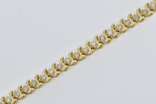 Load image into Gallery viewer, 14K 1.50 Ctw Wavy Natural Diamond Classic Tennis Bracelet 7.25&quot; Yellow Gold