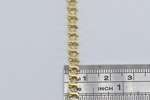 14K 1.50 Ctw Wavy Natural Diamond Classic Tennis Bracelet 7.25" Yellow Gold