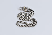 Load image into Gallery viewer, Sterling Silver 14k Gold Accent David Yurman Wheat Chain Necklace 15.75&quot;