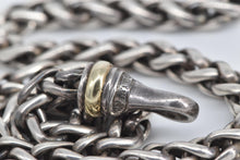 Load image into Gallery viewer, Sterling Silver 14k Gold Accent David Yurman Wheat Chain Necklace 15.75&quot;