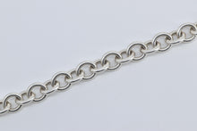 Load image into Gallery viewer, Sterling Silver Tiffany &amp; Co Heart Charm Cable Chain Bracelet 7&quot;