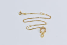 Load image into Gallery viewer, 18K Oval Diamond Reversible Convertible Chain Necklace 15.75&quot; Yellow Gold