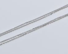 Load image into Gallery viewer, 18K 1.5mm Layered Cable Link Fashion Chain Necklace 20&quot; White Gold