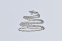 Load image into Gallery viewer, 18K 1.5mm Layered Cable Link Fashion Chain Necklace 20&quot; White Gold