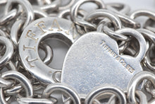 Load image into Gallery viewer, Sterling Silver Tiffany &amp; Co Heart Charm Cable Chain Necklace 16&quot;
