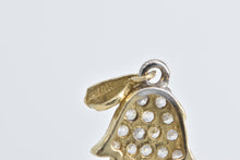 Load image into Gallery viewer, 14K Hamsa Pave Cubic Zirconia Encrusted Pendant Yellow Gold