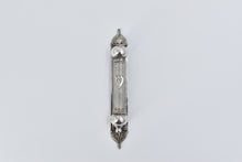 Load image into Gallery viewer, Sterling Silver Judaica Ornate Mezuzah Entryway Blessing