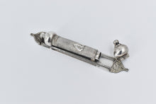 Load image into Gallery viewer, Sterling Silver Judaica Ornate Mezuzah Entryway Blessing