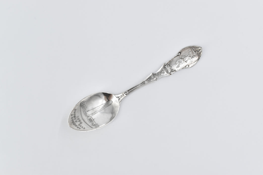 Sterling Silver Bunker Hill Revolutionary War Paul Revere Souvenir Spoon