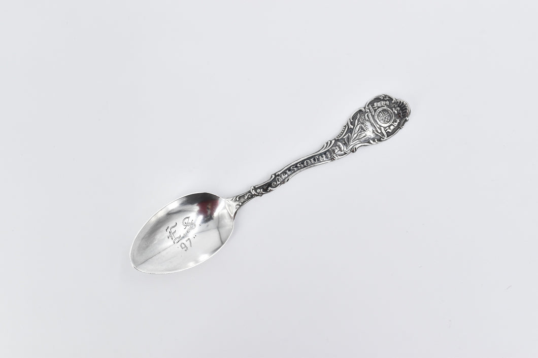 Sterling Silver Antique Missouri State Travel Engraved Souvenir Spoon