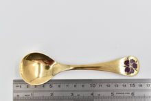 Load image into Gallery viewer, Sterling Silver Georg Jensen 1974 Enamel Gold Plated Annual Spoon
