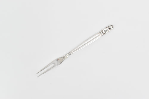 Sterling Silver Georg Jensen Acorn Short Handle Pickle/Olive Fork