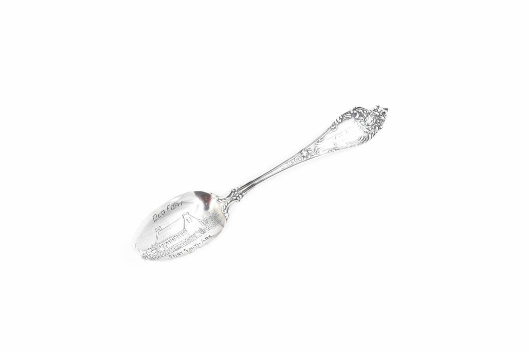 Sterling Silver Old Fort Ft Smith Arkansas Engraved Souvenir Spoon