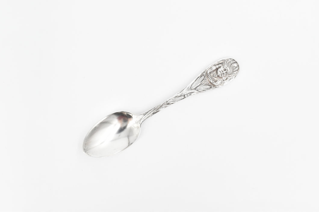 Sterling Silver Native American Corn Motif Table Spoon