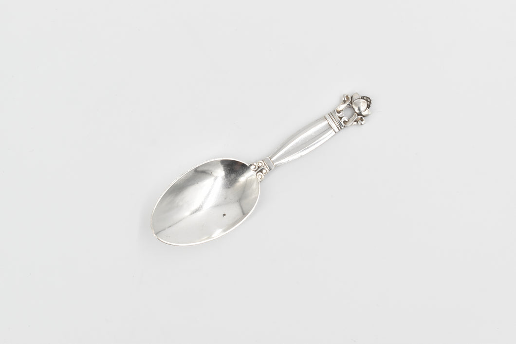 Sterling Silver Georg Jensen Acorn Baby Feeding Spoon