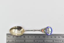 Load image into Gallery viewer, Sterling Silver Royal Windsor Castle Crest Enamel English Souvenir Spoon