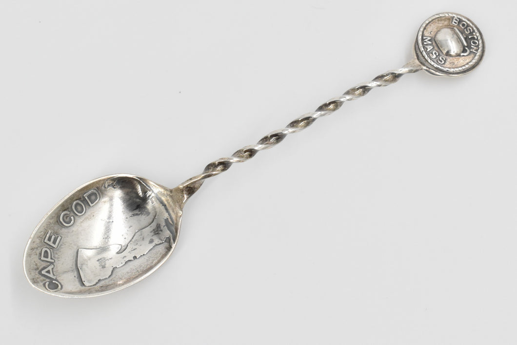 Sterling Silver Cape Cod Boston Massachusetts Souvenir Spoon