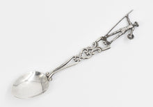 Load image into Gallery viewer, 900 Silver Conquistador Ornate 3D Demitasse Souvenir Spoon