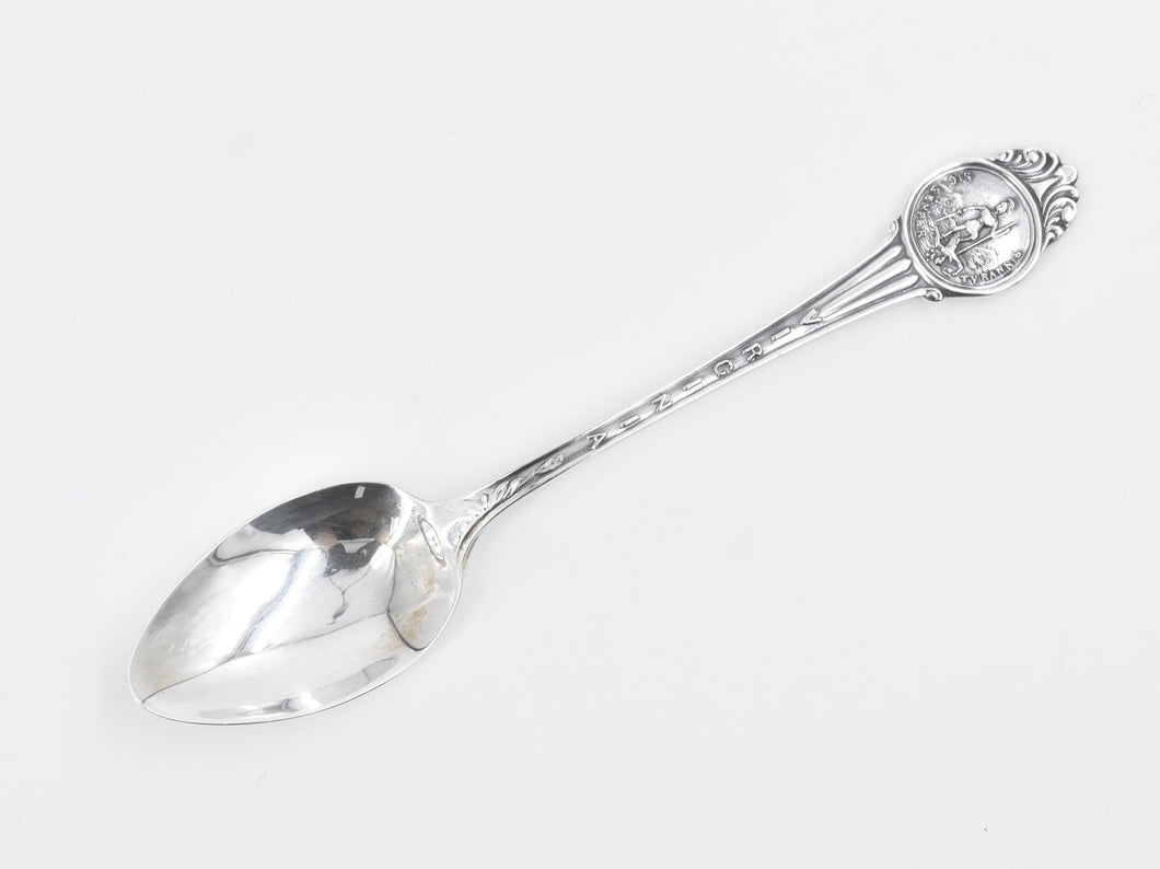 Sterling Silver Virginia State Crest Demitasse Souvenir Spoon