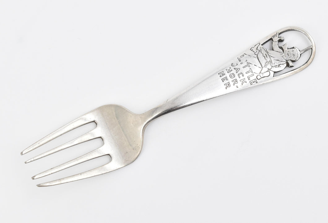 Sterling Silver Little Jack Horner Nursery Rhyme Baby Spoon Souvenir Spoon