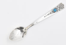 Load image into Gallery viewer, Sterling Silver Southwestern Eagle Turquoise Ornate Souvenir Spoon