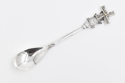 Sterling Silver Dutch Articulated Windmill Demitasse Spoon