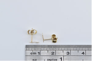 14K J Letter Monogram Initial Letter Baby Stud Earrings Yellow Gold