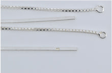 Load image into Gallery viewer, Sterling Silver Dangle Bar Chain Through Ear Fashion Earrings