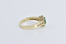 Load image into Gallery viewer, 14K Emerald Natural Diamond Halo Engagement Ring Yellow Gold
