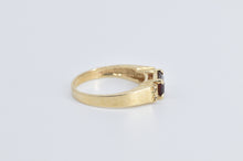 Load image into Gallery viewer, 14K Emerald Cut Garnet Diamond Fashion Stacking Ring Yellow Gold