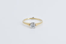 Load image into Gallery viewer, 14K Classic Engagement Style CZ Promise Charm Ring Yellow Gold