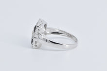 Load image into Gallery viewer, 14K Mother of Pearl Onyx Natural Diamond Geometric Ring White Gold