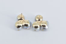 Load image into Gallery viewer, 14K Vintage Pearl Ruby Cluster Statement Stud Earrings Yellow Gold