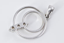 Load image into Gallery viewer, 14K Tiered Diamond Circle Journey Symbol Pendant White Gold