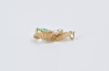 Load image into Gallery viewer, 14K Apatite Opal Vintage Freeform Textured Pendant Yellow Gold