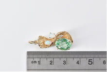 Load image into Gallery viewer, 14K Apatite Opal Vintage Freeform Textured Pendant Yellow Gold