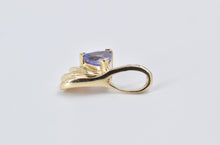 Load image into Gallery viewer, 14K Trillion Tanzanite Diamond Freeform Wavy Pendant Yellow Gold